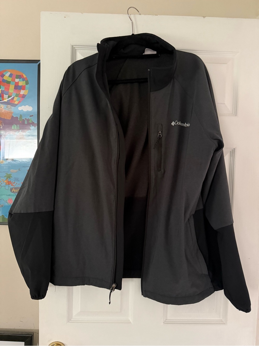 Columbia Black and Dark Gray Softshell Jacket